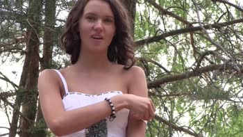 Lucy's Enchanting Woods Encounter in Sultry White
