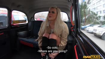 Gina Varney's British College Girl Gets Deep Creampied in Public Fake Taxi