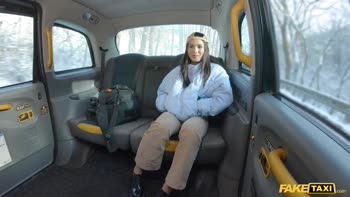 Ripped Nylons and Reality: Student's Naughty Taxi Ride with a Hot Driver