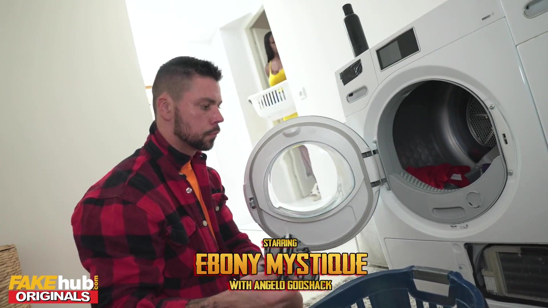 FAKEhub - Ebony Mystique Finds Housemate Sniffing her Dirty Panties before Giving him her Big Ass