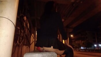 WanidaCrossdress's Nighttime Outdoor Anal Delights