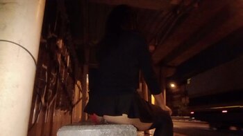 WanidaCrossdress's Nighttime Outdoor Anal Delights