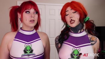 Ginger Cheerleaders Seduce Football Star Nade Nasty