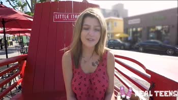 Real Teens (18+) - Big titty Sarah Bella bounces on a big dick