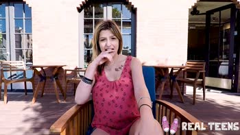 Real Teens (18+) - Big titty Sarah Bella bounces on a big dick