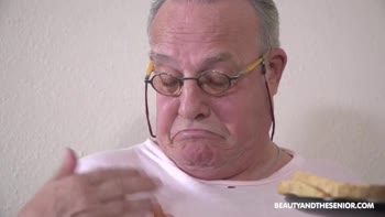 Senior Seduction: Young Babe Tames Dirty Old Grandpa