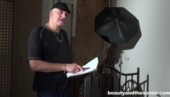 Amateur Grandpa's First Porn Scene with Loren Minardi