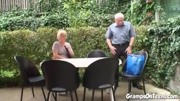Wild Woods Threesome: Petite Teen (18+) Seduced by Gramps