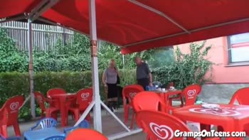 Wild Woods Threesome: Petite Teen (18+) Seduced by Gramps