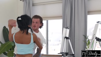 Ember Snow's Petite Perfection: A Masterpiece of Deepthroat and Handjob