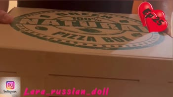 Lara RussianDoll - Lara's Sizzling Pizza Fantasy: Russian Teen (18+) Swallows Cum