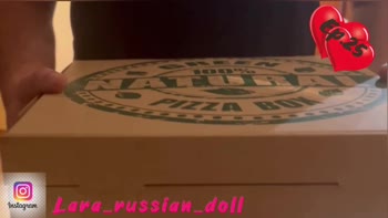 Lara RussianDoll - Lara's Sizzling Pizza Fantasy: Russian Teen (18+) Swallows Cum