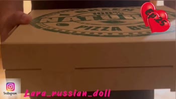 Lara RussianDoll - Lara's Sizzling Pizza Fantasy: Russian Teen (18+) Swallows Cum