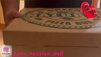Lara RussianDoll - Lara's Sizzling Pizza Fantasy: Russian Teen (18+) Swallows Cum