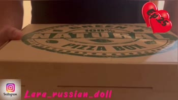 Lara RussianDoll - Lara's Sizzling Pizza Fantasy: Russian Teen (18+) Swallows Cum
