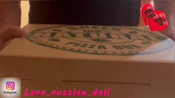 Lara RussianDoll - Lara's Sizzling Pizza Fantasy: Russian Teen (18+) Swallows Cum