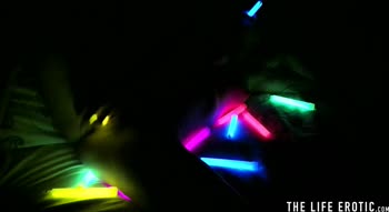 Glowing Orgasm: Kinky Blonde Solo Adventure