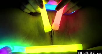 Glowing Orgasm: Kinky Blonde Solo Adventure