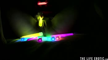 Glowing Orgasm: Kinky Blonde Solo Adventure