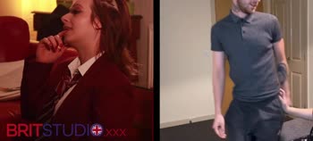 British Teen (18+) Blowjob Battle: Candice Banks Goes for Gold