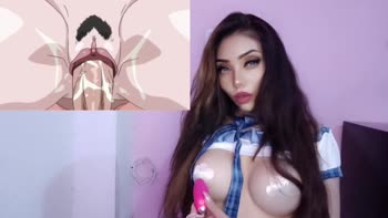 xMelinaMx - Melina's Horny Reaction as Her Neior's Spouse Plays Video Games - Hentai Amanee Ep. 2
