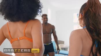 Keira Croft & Diamond Banks Join Forces for a Brazzers Threesome Frenzy