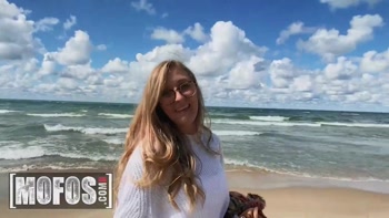 MOFOS - Molly Pills Loves Nothing More Than Being Naked In The Beach And Getting A Dripping Creampie