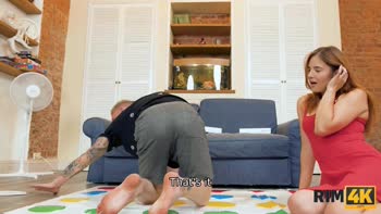 Rita Fox Teases Game with Twister Rimming Game, Blowjob & Sex