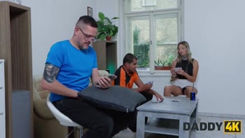 DADDY4K. My Boyfriend doesn't notice How His Daddy Fucks me