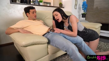Matty Gets Big Dick Deep Throating Blowjob Practice With Help From Stepbrother