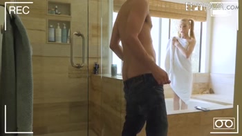 Stepbro Caught Stroking His Cock To Stepsis Washing Her Pussy