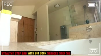 Stepbro Caught Stroking His Cock To Stepsis Washing Her Pussy