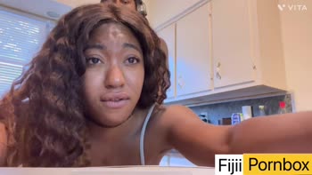 Fijii Pornbox's Hard-Paid Anal: Lightskin Baddie Gapes Wide for Big Dick