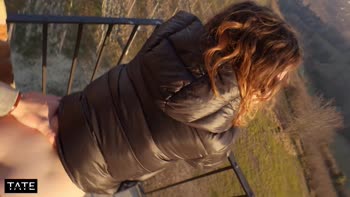 little arden - Arden's Risky Rendezvous in Puffy Jacket: Big Dick Public Threesome