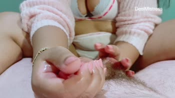 DesiMistress' Indian Charm: 60FPS POV Handjob & Foot Massage