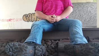 The Country Girl - Country Girl's Railway Rampage: Masturbating to the Train