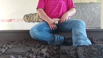 The Country Girl - Country Girl's Railway Rampage: Masturbating to the Train