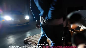 Adorableno's Garage Gangbang: Submissive French Girl Takes On Three
