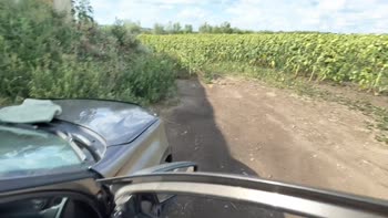 KandyLeo's Hot Field Encounter: Blonde Milf Satisfied with Quick Fuck