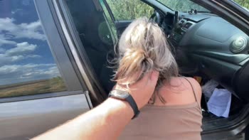 KandyLeo's Hot Field Encounter: Blonde Milf Satisfied with Quick Fuck