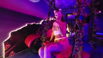 MissLadyXx's Solo Christmas Delight: Teasing Her Big Silicone Tits
