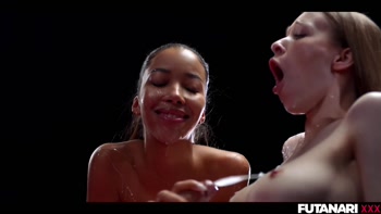 Lia Lin's Sci-Fi Trans Seduction with Petite Nata Gold & Ebony Lia