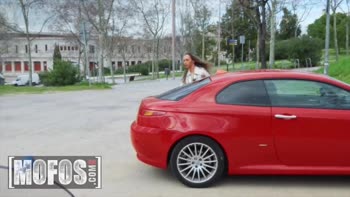 Briana Banderas Fucks Marco Outside, Big Tits and Ass on Display