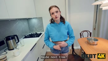 DEBT4k. Olivia Westsun is having her first ANAL sex
