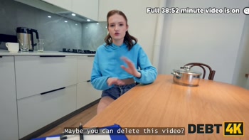 DEBT4k. Olivia Westsun is having her first ANAL sex