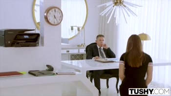 TUSHY Assistant Makes Her Boss Work For Anal