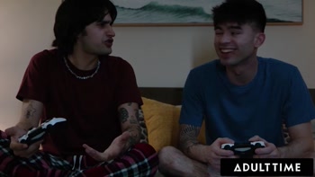 Shocked Stud Catches Step-Mom Aderes Quin in Threesome with Best Friend