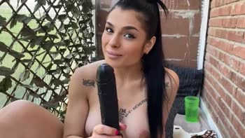Nadja Lapiedra's Submissive Slit: Huge Tits Fulfilled at Home & Outdoor