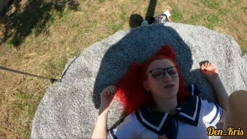 Teen (18+) Redhead den_kris Loves Anal Sex in Public Uniform