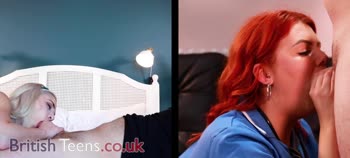 British Teen (18+) Blowjob Battle: Round 4